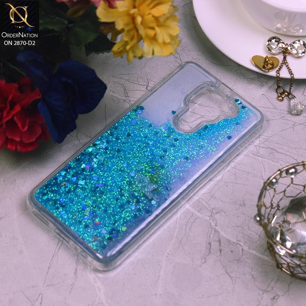 Xiaomi Redmi 10X 4G Cover - Design 2 - Trendy Hearts and Stars Moving Liquid Glitter Case