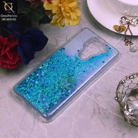 Xiaomi Redmi 10X 4G Cover - Design 2 - Trendy Hearts and Stars Moving Liquid Glitter Case