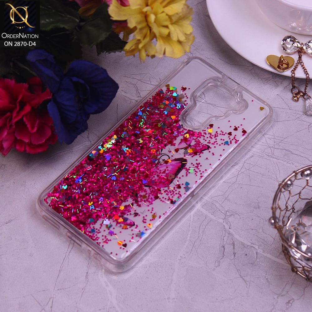Xiaomi Redmi 10X 4G Cover - Design 4 - Trendy Hearts and Stars Moving Liquid Glitter Case