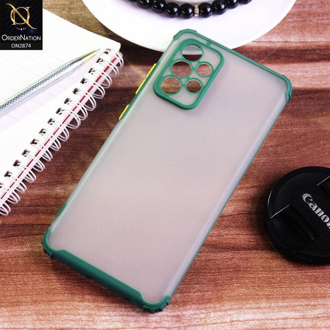 Samsung Galaxy A52s 5G Cover - Green - Classic Soft Color Border Semi-Transparent Camera Protection Case