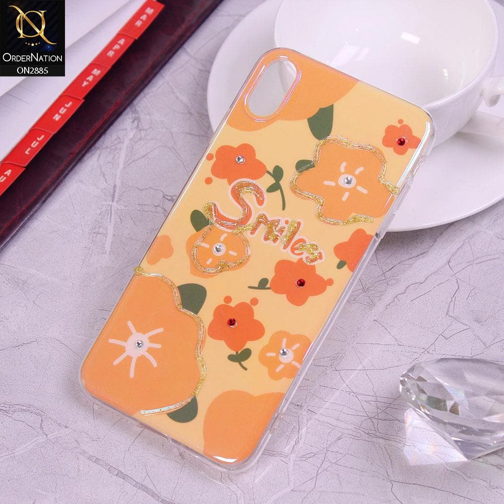iPhone XS / X Cover - Design 6 - Colorful Happy Life Series Soft Case