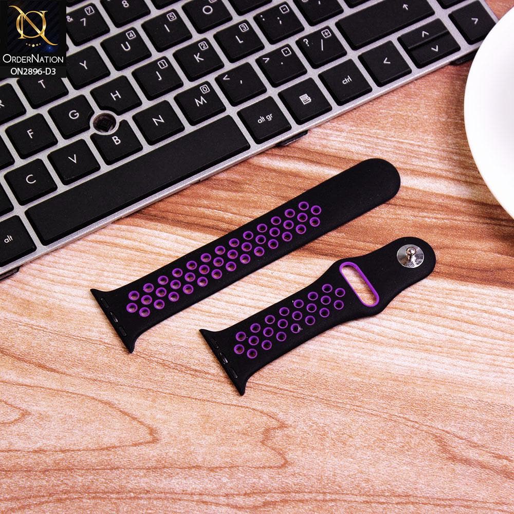 Apple Watch Series 6 (40mm) Strap - Design 3 - Soft Stylish Silicone Doted Sports Watch Strap (Watch not Included)