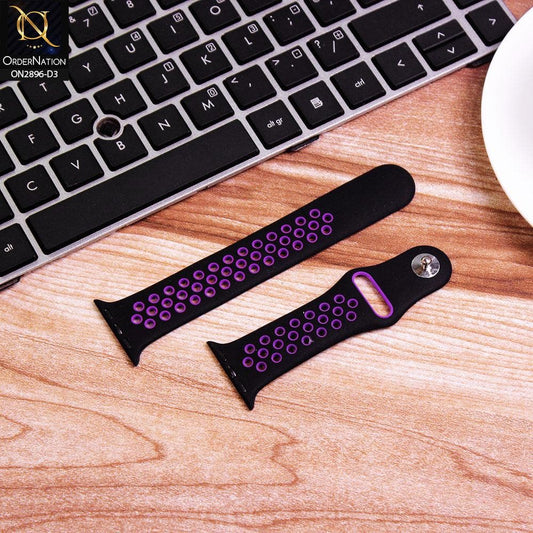 Apple Watch Series 6 (40mm) Strap - Design 3 - Soft Stylish Silicone Doted Sports Watch Strap (Watch not Included)