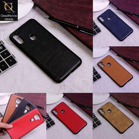 Samsung Galaxy A21s Cover - Light Brown - New Stylish Leather Texture Soft Case