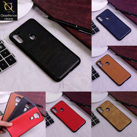 Infinix Hot 9 Play Cover - Black - New Stylish Leather Texture Soft Case
