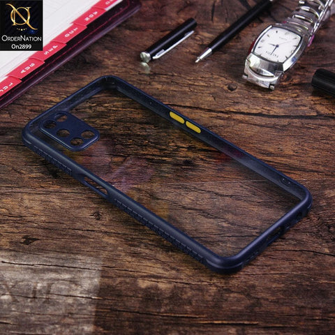 Oppo A52 - Blue - Shiny Acrylic Anti-Shock Stylish Bumper Camera Protection Back Case