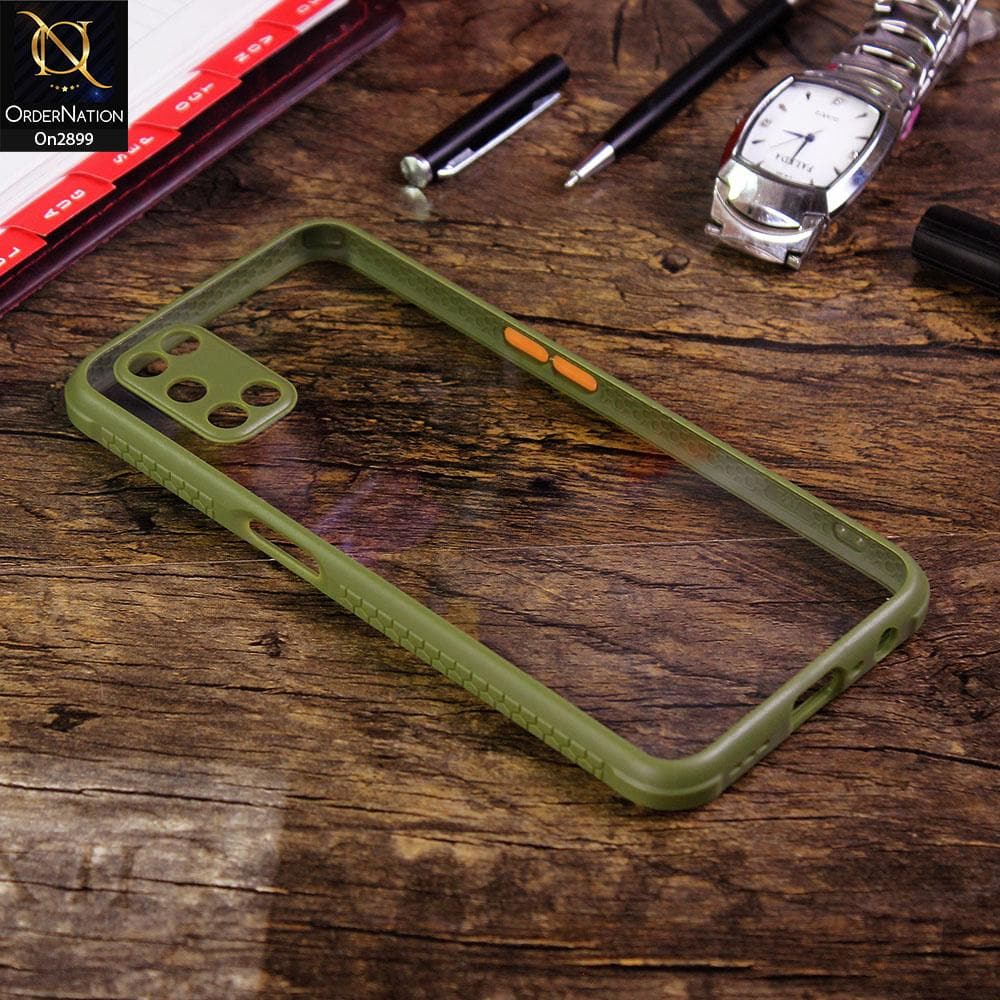 Oppo A92 - Light Green - Shiny Acrylic Anti-Shock Stylish Bumper Camera Protection Back Case