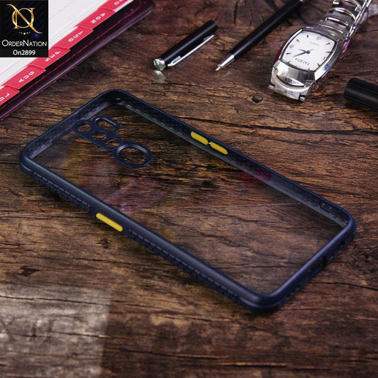Oppo A5 2020 - Blue - Shiny Acrylic Anti-Shock Stylish Bumper Camera Protection Back Case