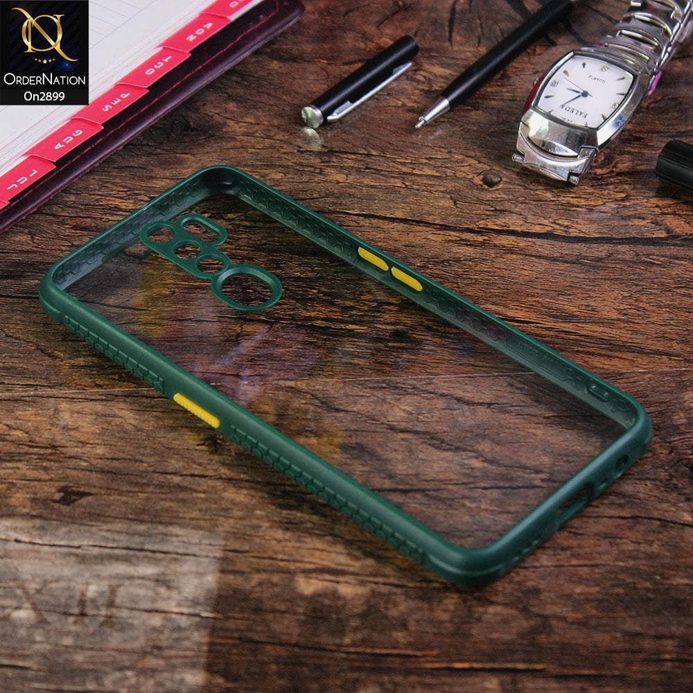 Oppo A9 2020 - Green - Shiny Acrylic Anti-Shock Stylish Bumper Camera Protection Back Case