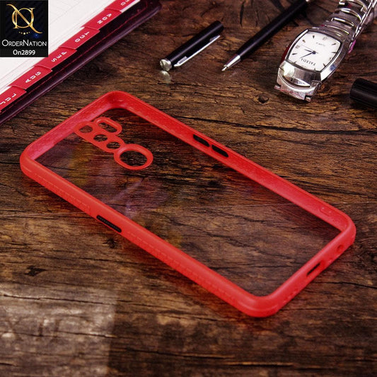 Oppo A9 2020 - Red - Shiny Acrylic Anti-Shock Stylish Bumper Camera Protection Back Case