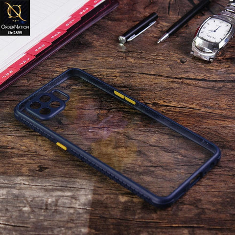 Oppo F17 Pro - Blue - Shiny Acrylic Anti-Shock Stylish Bumper Camera Protection Back Case
