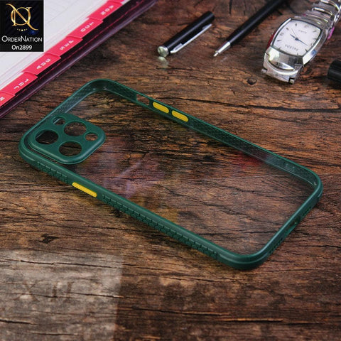 iPhone 11 Pro Max - Green - Shiny Acrylic Anti-Shock Stylish Bumper Camera Protection Back Case