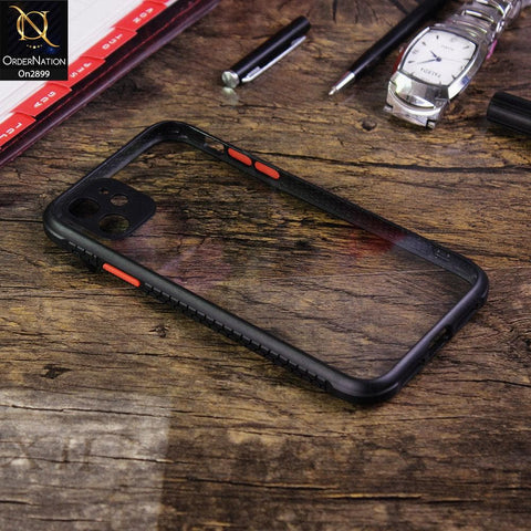 iPhone 12 Mini - Black - Shiny Acrylic Anti-Shock Stylish Bumper Camera Protection Back Case