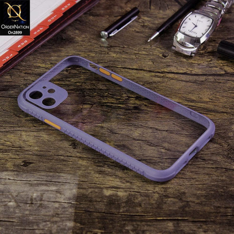iPhone 12 Mini - Gray - Shiny Acrylic Anti-Shock Stylish Bumper Camera Protection Back Case