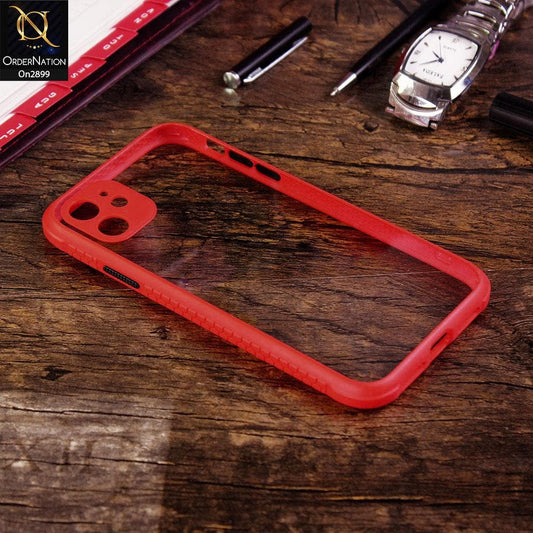 iPhone 12 Mini - Red - Shiny Acrylic Anti-Shock Stylish Bumper Camera Protection Back Case