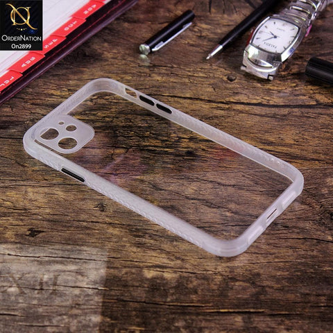 iPhone 12 Mini - White - Shiny Acrylic Anti-Shock Stylish Bumper Camera Protection Back Case