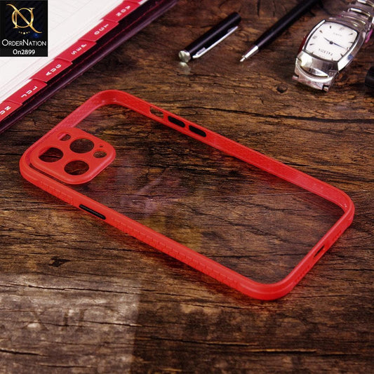 iPhone 12 Pro Max - Red - Shiny Acrylic Anti-Shock Stylish Bumper Camera Protection Back Case