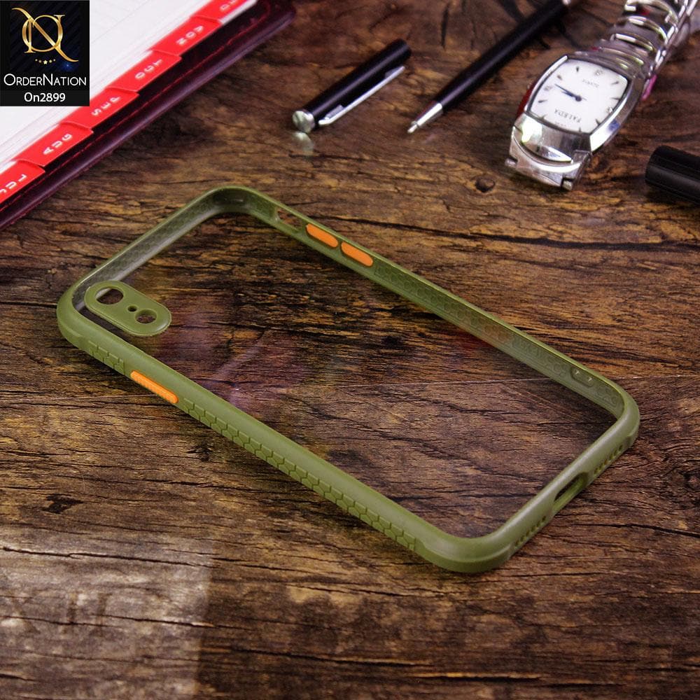 iPhone XR - Light Green - Shiny Acrylic Anti-Shock Stylish Bumper Camera Protection Back Case