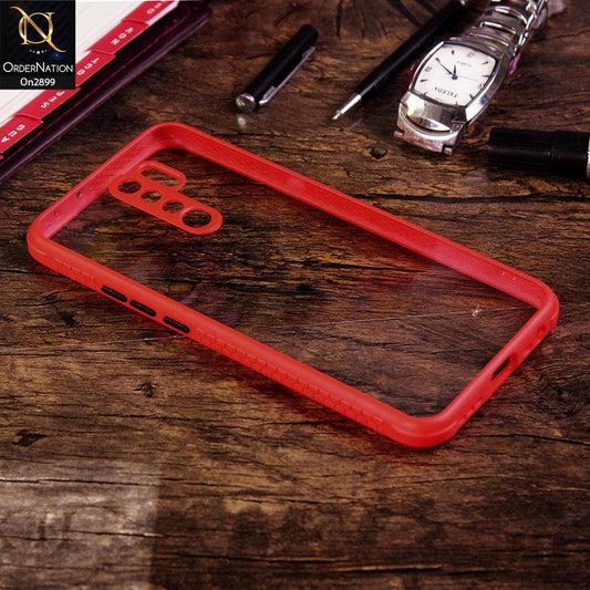 Xiaomi Redmi 9 - Red - Shiny Acrylic Anti-Shock Stylish Bumper Camera Protection Back Case