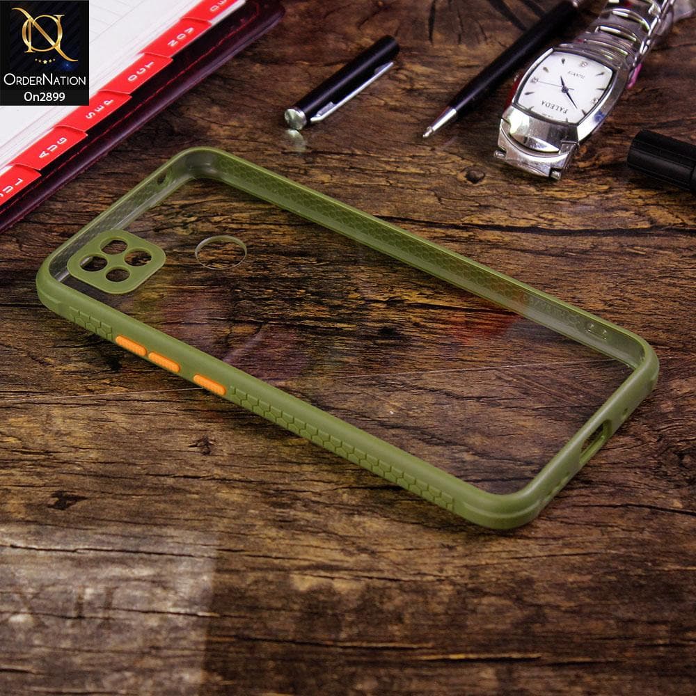 Xiaomi Redmi 9C - Light Green - Shiny Acrylic Anti-Shock Stylish Bumper Camera Protection Back Case