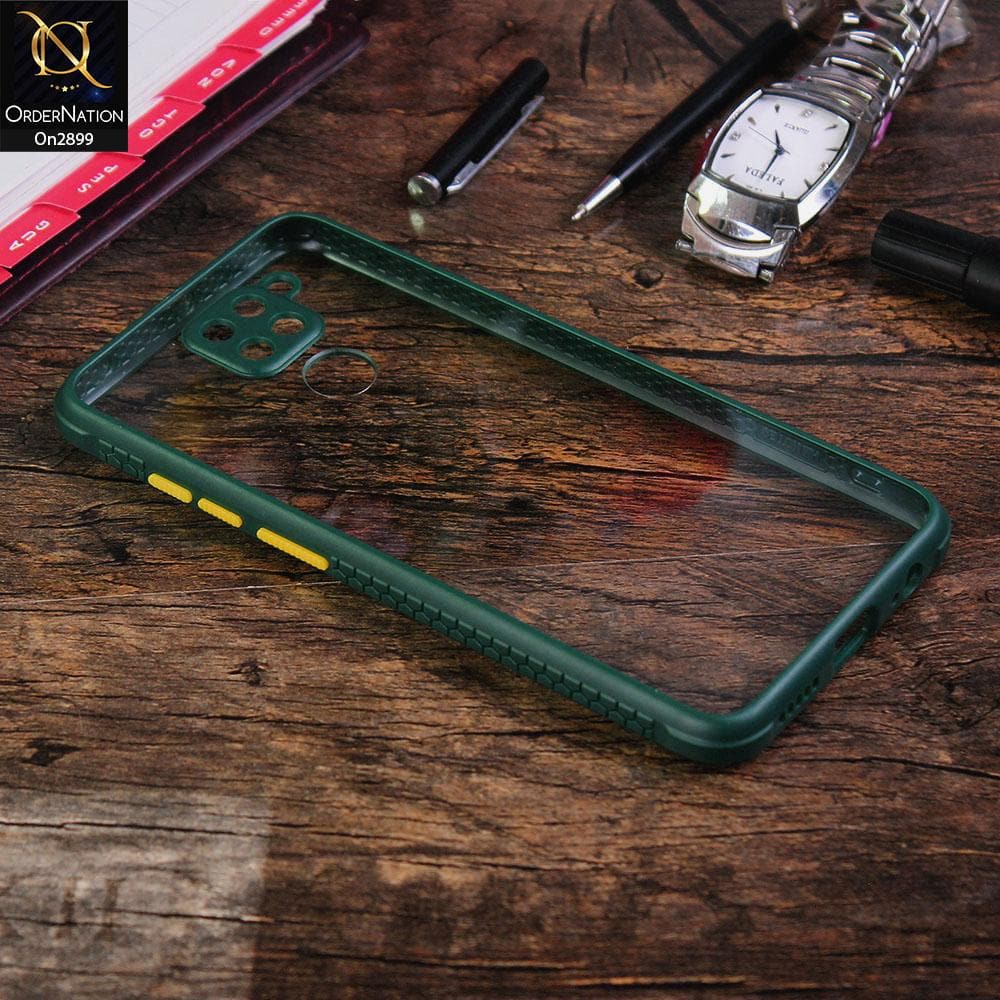 Xiaomi Redmi Note 9 - Green - Shiny Acrylic Anti-Shock Stylish Bumper Camera Protection Back Case