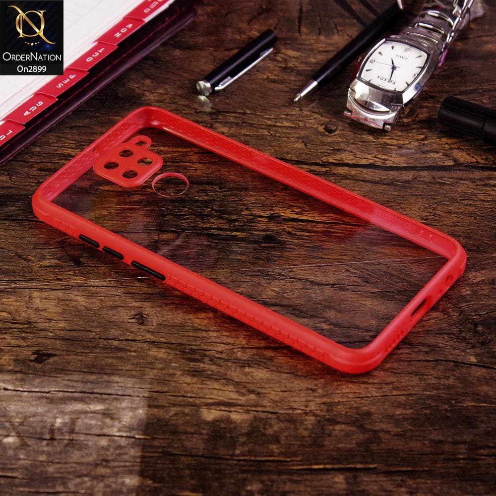 Xiaomi Redmi Note 9 - Red - Shiny Acrylic Anti-Shock Stylish Bumper Camera Protection Back Case