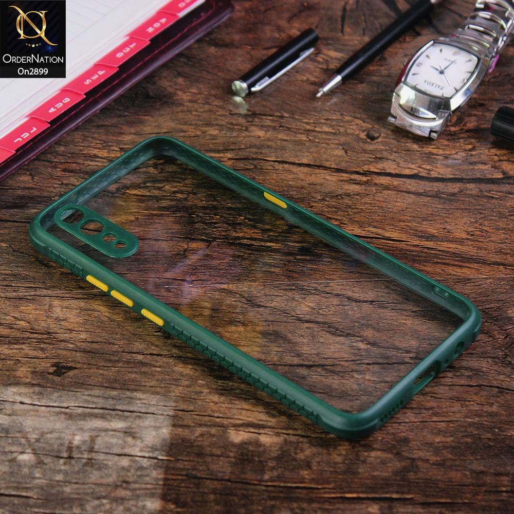 Vivo S1 - Green - Shiny Acrylic Anti-Shock Stylish Bumper Camera Protection Back Case