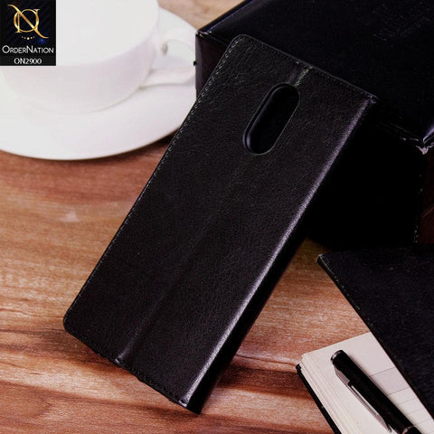 OnePlus 7 Cover - Black -  Elegent Leather Wallet Flipbook Case