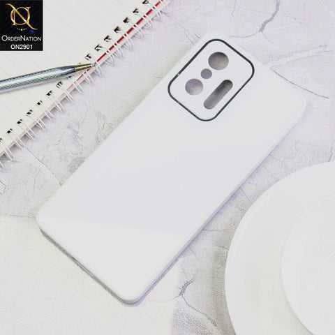 Xiaomi 11T Cover - White - New Glossy Shine Soft Borders Camera Protection Back Case