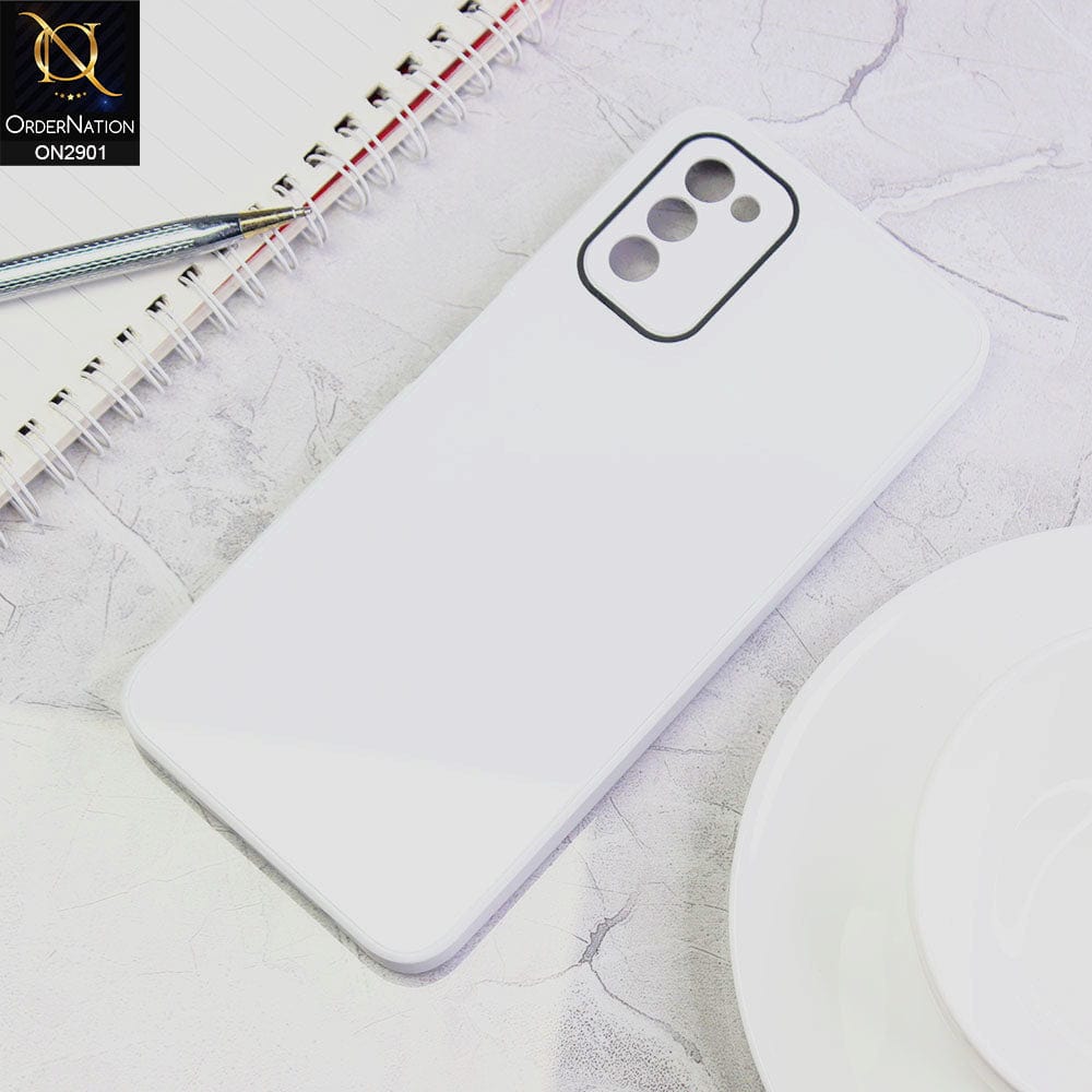 Samsung Galaxy A03s Cover - White - New Glossy Shine Soft Borders Camera Protection Back Case