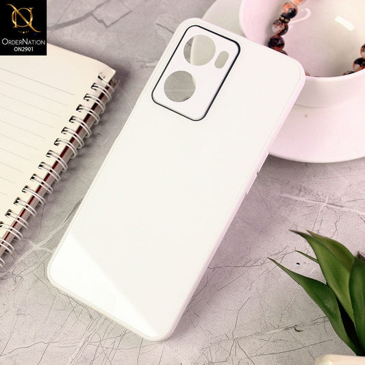 Oppo A57 5G Cover - White - New Glossy Shine Soft Borders Camera Protection Back Case