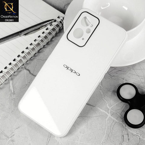 Oppo A96 4G Cover - White - New Glossy Shine Soft Borders Camera Protection Back Case