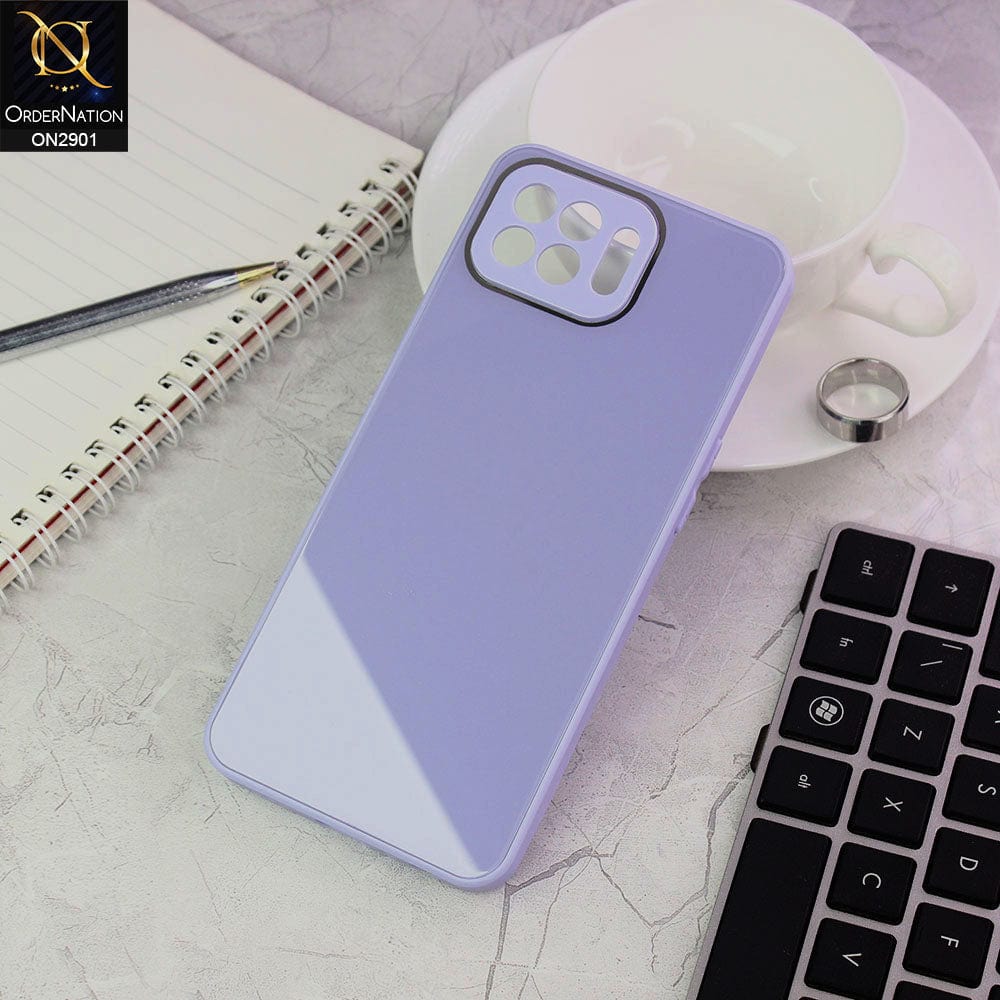 Oppo F17 Cover - Purple - New Glossy Shine Soft Borders Camera Protection Back Case