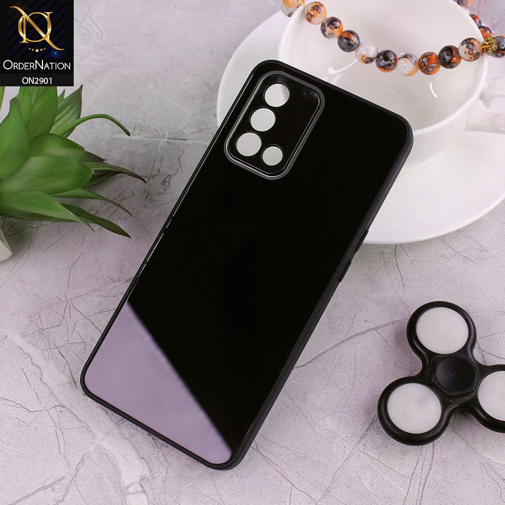 Oppo Reno 6 Lite Cover - Black - New Glossy Shine Soft Borders Camera Protection Back Case