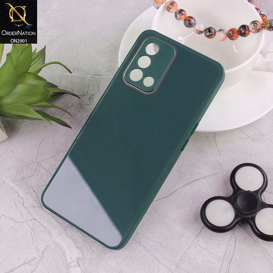 Oppo Reno 6 Lite Cover - Green - New Glossy Shine Soft Borders Camera Protection Back Case