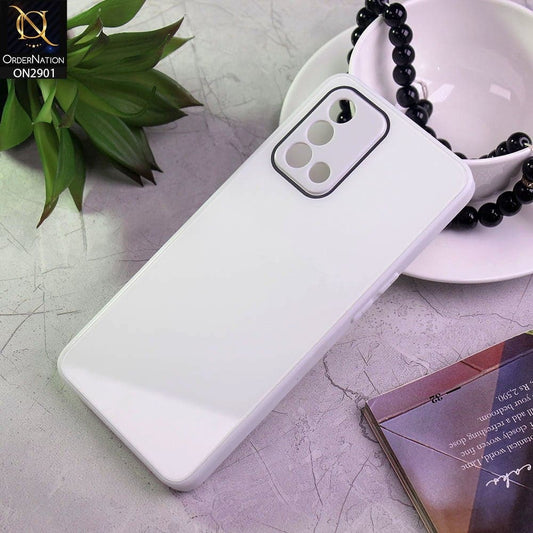 Oppo A95 4G Cover - White - New Glossy Shine Soft Border Camera Protection Back Case