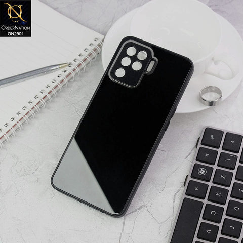 Oppo F19 Pro Cover - Black - New Glossy Shine Soft Borders Camera Protection Back Case