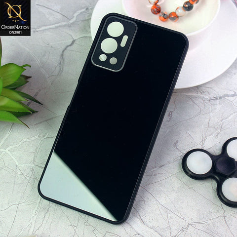 Infinix Hot 12 Cover - Black - New Glossy Shine Soft Borders Camera Protection Back Case
