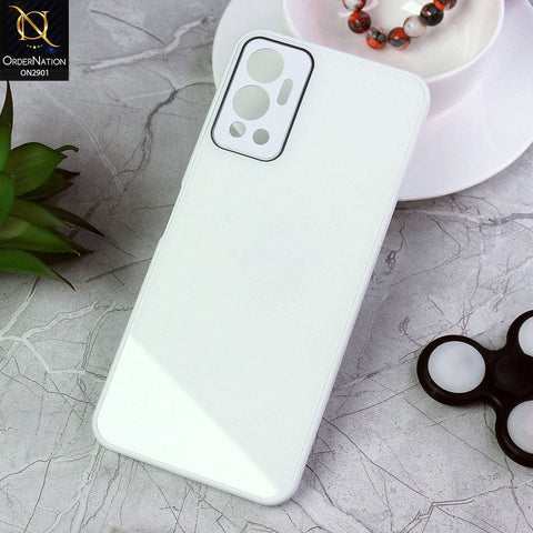 Infinix Hot 12 Cover - White - New Glossy Shine Soft Borders Camera Protection Back Case