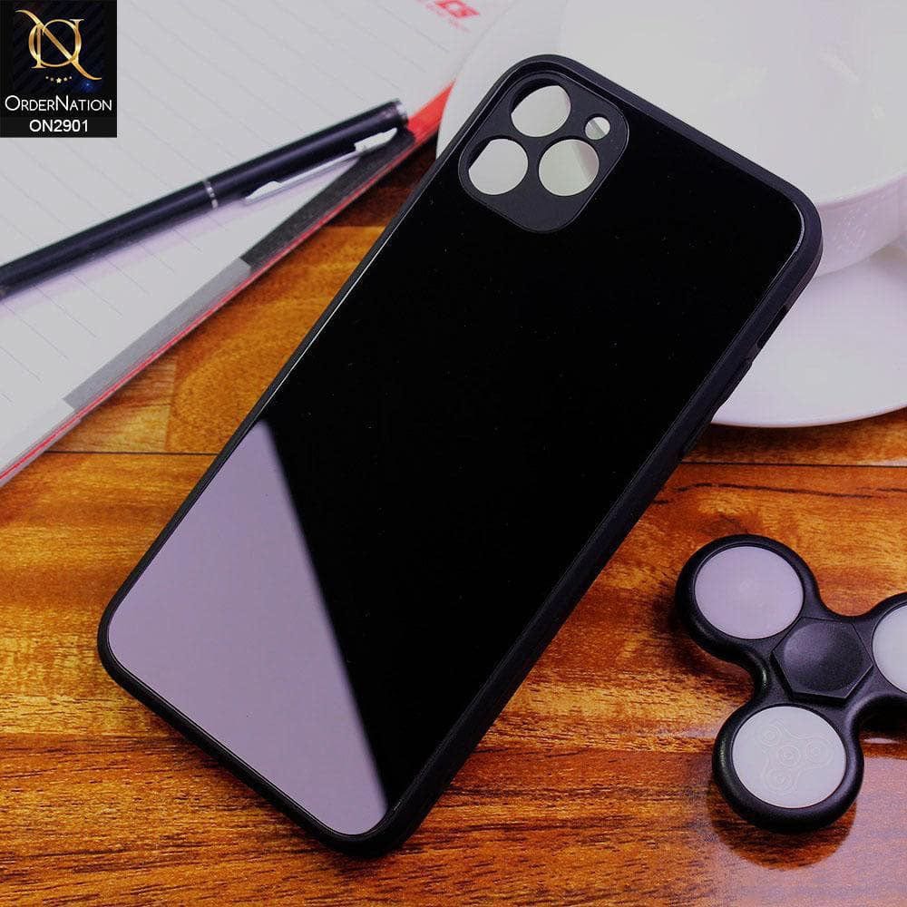 iPhone 12 - Black - New Glossy Shine Soft Borders Camera Protection Back Case