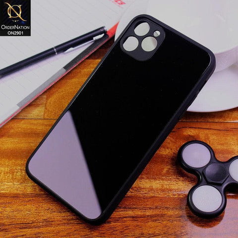 iPhone 12 - Black - New Glossy Shine Soft Borders Camera Protection Back Case