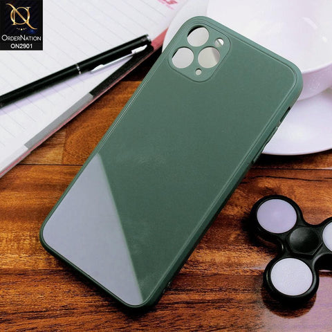 iPhone 11 Pro Max - Dark Green - New Glossy Shine Soft Borders Camera Protection Back Case