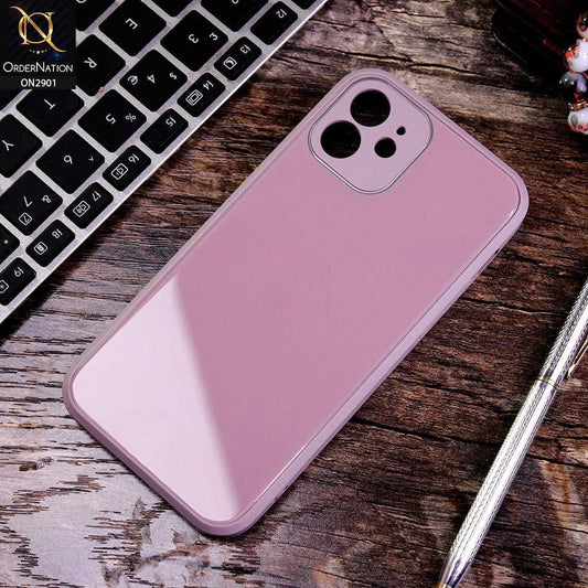 iPhone 12 - Flamingo Pink - New Glossy Shine Soft Borders Camera Protection Back Case
