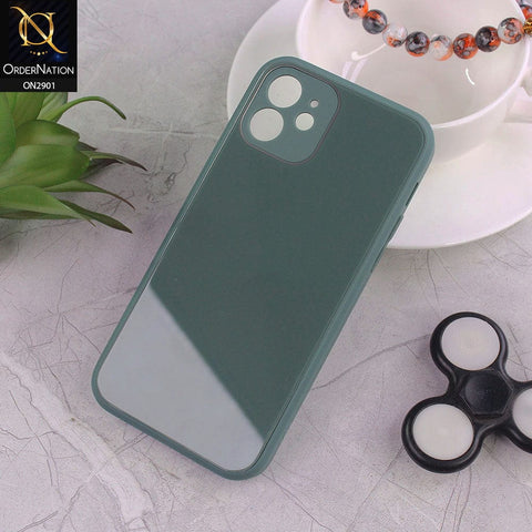 iPhone 12 Cover - Pine Green - New Glossy Shine Soft Borders Camera Protection Back Case