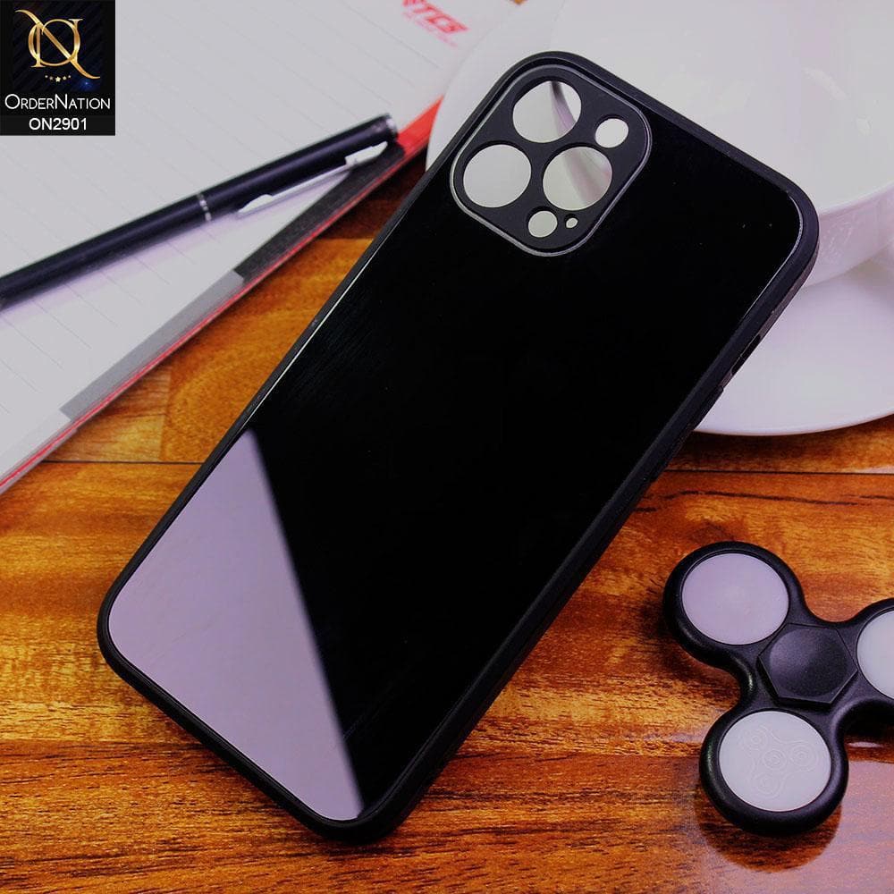 iPhone 12 Pro - Black - New Glossy Shine Soft Borders Camera Protection Back Case