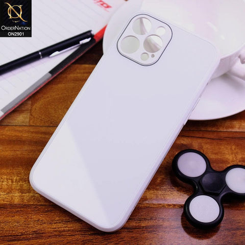 iPhone 12 Pro - White - New Glossy Shine Soft Borders Camera Protection Back Case