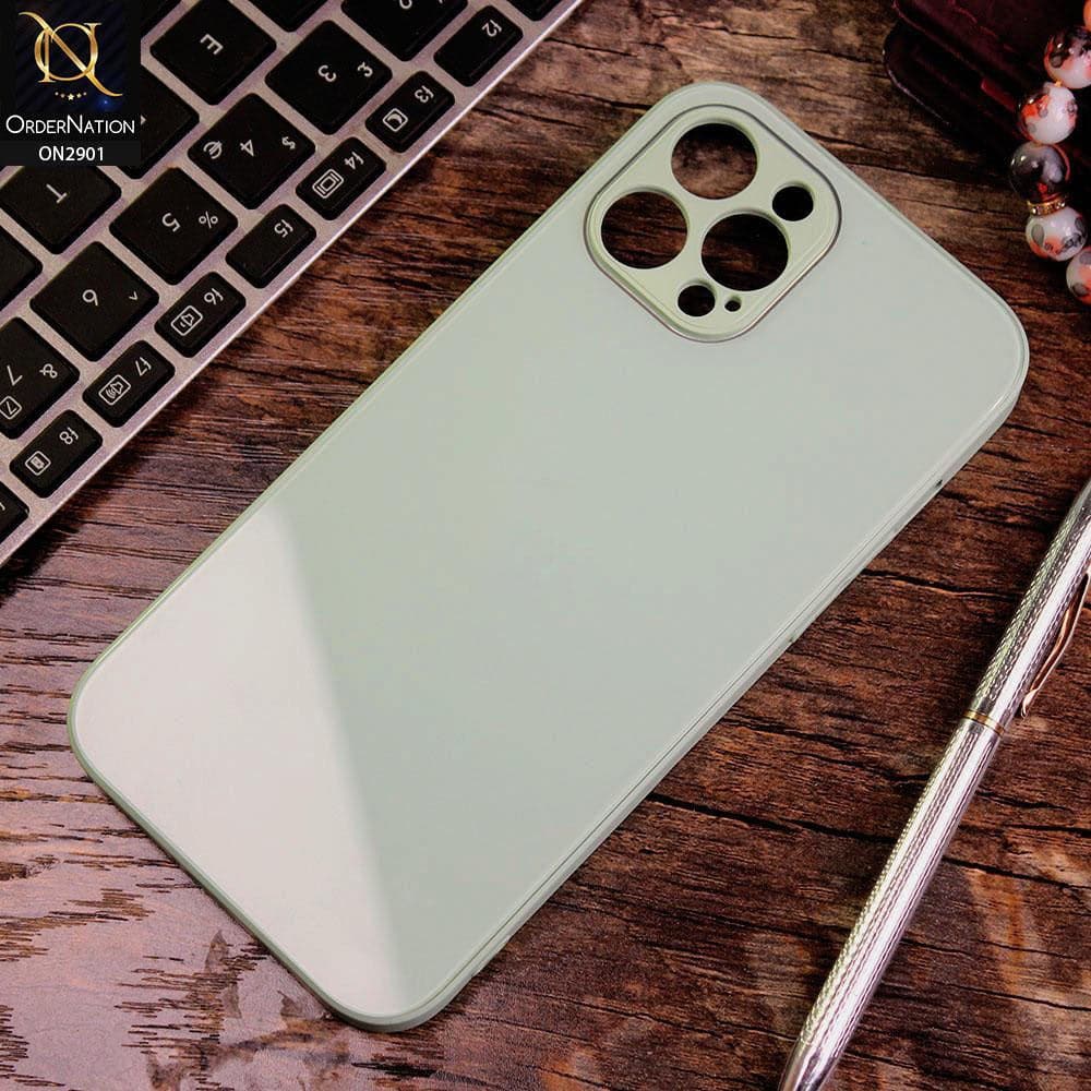 iPhone 12 Pro Max - Light Gray - New Glossy Shine Soft Borders Camera Protection Back Case
