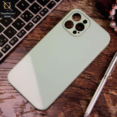 iPhone 12 Pro Max - Light Gray - New Glossy Shine Soft Borders Camera Protection Back Case