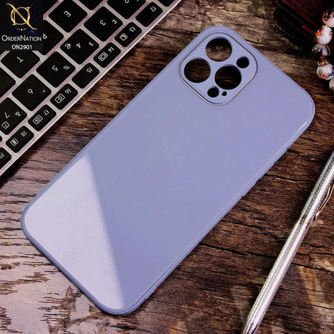 iPhone 12 Pro Max - Light Blue - New Glossy Shine Soft Borders Camera Protection Back Case