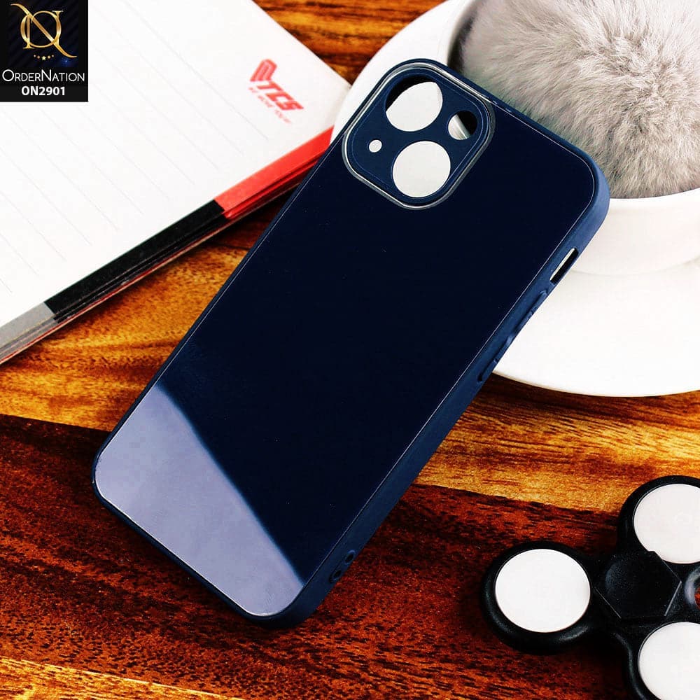 iPhone 13 Cover - Dark Blue - New Glossy Shine Soft Borders Camera Protection Back Case